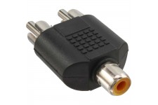 Adaptateur audio, InLine®, connecteur Cinch femelle à 2x connecteur Cinch