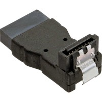 Adaptateur SATA prise/prise femelle, InLine®, anguleux vers bas, pour adapter