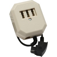 Adaptateur TAE TAE-NF mâle à TAE-NFN fem. et RJ11 Bu, 0,2m