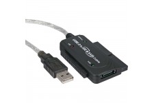 Convertisseur USB 2.0 à IDE + SATA, InLine®, avec bloc d'alimentation