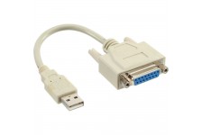 Câble adaptateur USB, InLine®, USB prise A sur 15 broches prise femelle