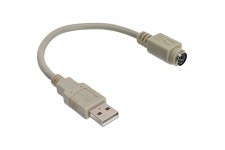 Câble adaptateur USB, InLine®, USB prise A sur PS/2 prise femelle