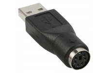 Adaptateur USB PS/2, InLine®, USB prise A sur PS/2 prise femelle