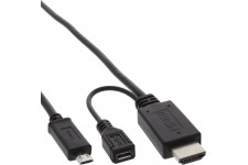 Câble adaptateur InLine® MHL Micro USB vers HDMI pour Samsung Galaxy S3 / Note 2 1,8 m