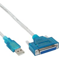 USB - 25 broches. parallèle, InLine®, câble adaptateur imprimeuse