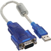 Adaptateur USB - câble sériel Premium, InLine®, prise A à 9 broches Sub D prise