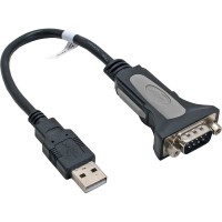 USB 2.0 - câble adaptateur sériel, InLine®, USB A à 9 broches SubD prise, 25cm