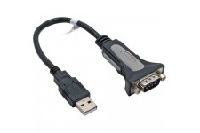 USB 2.0 - câble adaptateur sériel, InLine®, USB A à 9 broches SubD prise, 25cm