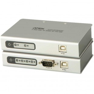 USB - 2x Seriell Konverter, Aten UC2322, USB et 2x 9pol RS232