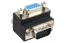 Adaptateur InLine® VGA 90 ° 15 broches mâle à femelle