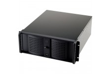 19" Boîtier PC "industrie" TCG-4800X07-1 4HE 528mm, noir, sans bloc d'alimentation