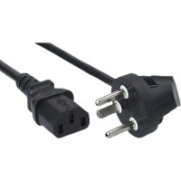 Câble d'alimentation InLine® Denmark, noir, H05VV-F, 3x1.00mm², 3m