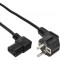 Câble réseau, InLine®, antichocs anguleux sur prise dispositifs froids plié à droite, 0,5m, noir