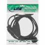 InLine® Power Y-Cable CEE7 / 7 mâle coudé vers C13 et C5 mâle 2m