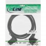 Câble d'alimentation InLine®, Schutzkontakt coudé vers C13, coudé à gauche, noir, H05VV-F 3Gx1.00mm², 3m