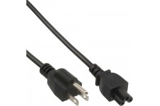 Câble réseau pour Notebook, InLine®, USA, raccord de câbles en 3 pôl., 2m