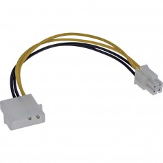 Adaptateur d'électricité interne, InLine®, 4 broches bloc d'alimentation - 4 broches carte mère, 20cm