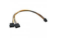 Adaptateur d'électricité interne, Inline®, 2x4 broches - 6 broches pour cartes graphique PCIe (PCI-Express)