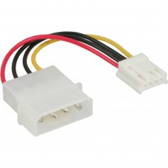 Adaptateur d'alimentation InLine® interne 5.25 "Molex 4 broches femelle à 3.5" disquette mâle 6cm