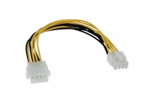 Rallonge câble électrique interne, InLine®, bloc d'alimentation - carte mère 8 broches. mâle/fem., 20cm