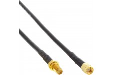 WLAN Câble, InLine®, prise R-SMA sur accouplement R-SMA, 1m