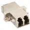 Adaptateur de fibre optique InLine®, manchon en céramique duplex LC / LC MM en métal avec bride