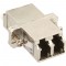 Adaptateur de fibre optique InLine®, manchon en céramique duplex LC / LC MM en métal avec bride