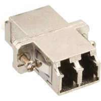 Adaptateur de fibre optique InLine®, manchon en céramique duplex LC / LC MM en métal avec bride