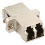 Adaptateur de fibre optique InLine®, manchon en céramique duplex LC / LC MM en métal avec bride