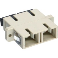 Adaptateur de fibre optique InLine®, manchon en céramique SC / SC MM duplex avec bride, gris