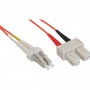 LWL câble duplex, InLine®, LC/SC 50/125µm, 25m