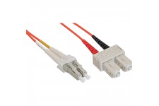 LWL câble duplex, InLine®, LC/SC 62,5/125µm, 10m