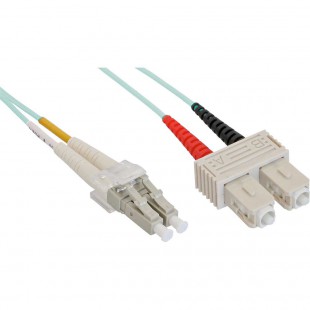 Câble duplex optique en fibre InLine® LC / SC 50 / 125µm OM3 5m