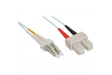 Câble duplex optique en fibre InLine® LC / SC 50 / 125µm OM3 1m