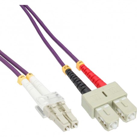 Câble duplex optique en fibre InLine® LC / SC 50 / 125µm OM4 1m