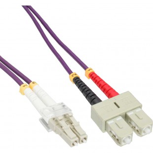 Câble duplex optique en fibre InLine® LC / SC 50 / 125µm OM4 5m