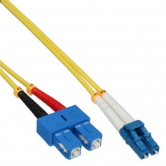 Câble duplex optique InLine®, LC / SC, 9/125 µm, OS2, 1 m
