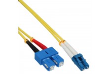 Câble duplex à fibres optiques InLine® LC / SC 9 / 125µm, 0.5m