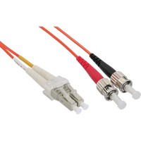 Câble duplex optique fibre optique InLine® LC / ST 50 / 125µm OM2 15m