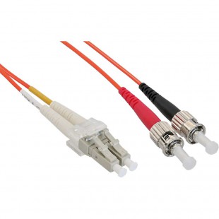 LWL câble duplex, InLine®, LC/ST 50/125µm, 3m