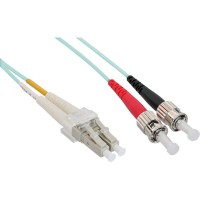 Câble duplex optique en fibre InLine® LC / ST 50 / 125µm OM3 3m