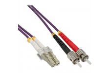 Câble duplex optique en fibre InLine® LC / ST 50 / 125µm OM4 1m