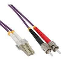 Câble duplex optique en fibre InLine® LC / ST 50 / 125µm OM4 3m