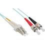 Câble duplex optique en fibre InLine® LC / ST 50 / 125µm OM3 0.5m