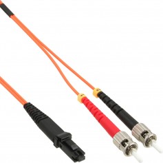 LWL câble duplex MTRJ/ST, 62,5/125µm, 10m