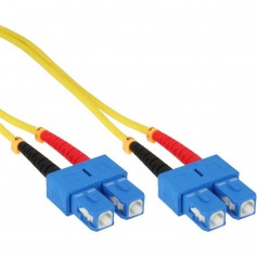 Câble duplex à fibres optiques InLine®, SC / SC 9 / 125µm, OS2, 0.5m