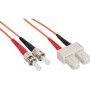 LWL câble duplex ST/SC 62,5/125µm, 3m