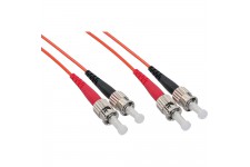 LWL câble duplex, InLine®, ST/ST 62,5/125µm, 10m