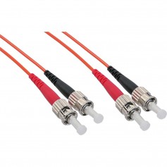 LWL câble duplex, InLine®, ST/ST 62,5/125µm, 15m
