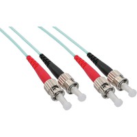 Câble duplex optique en fibre InLine® ST / ST 50 / 125µm OM3 0.5m
